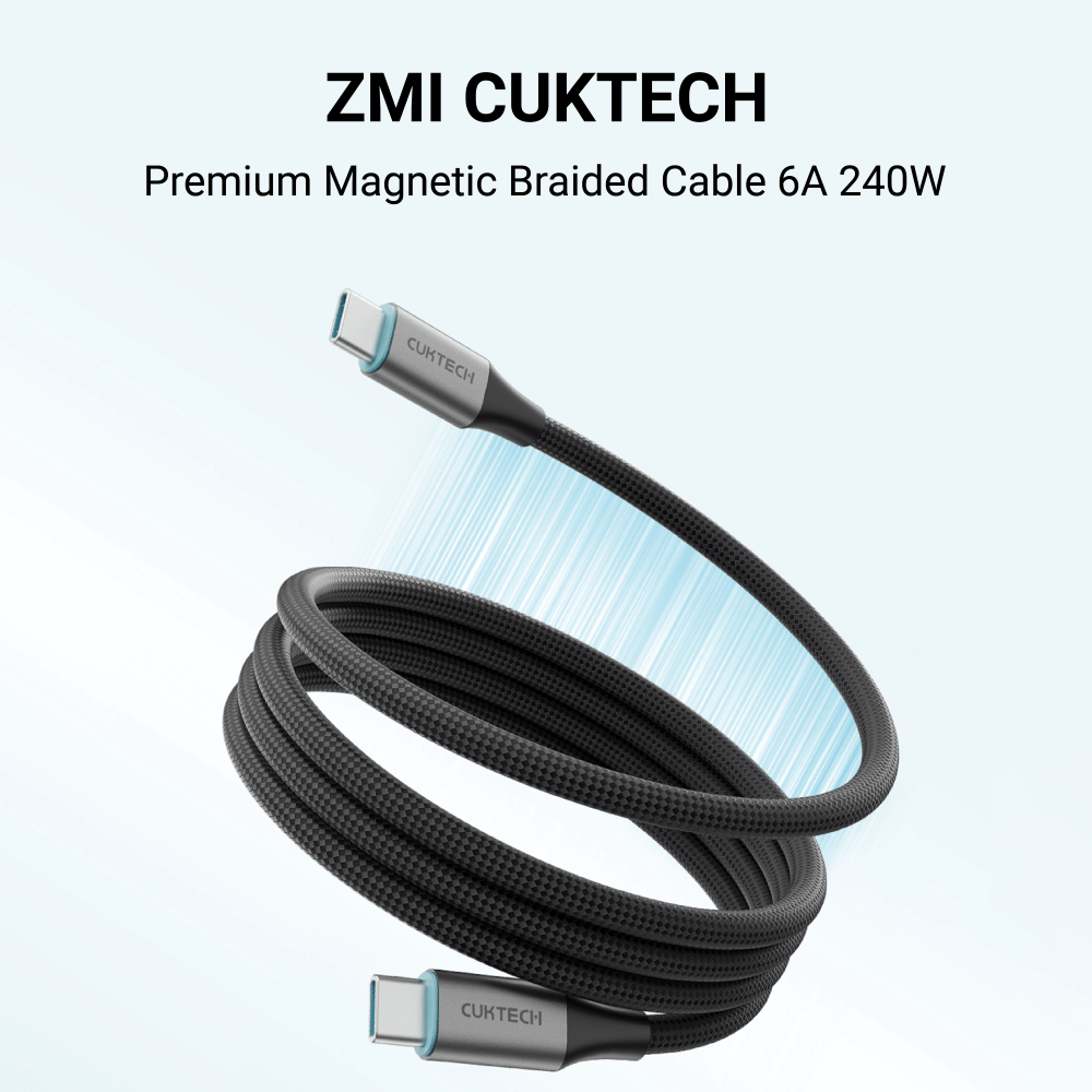 สายชาร์จเร็ว CUKTECH รุ่น CMC615 USB-C to USB-C 6A 240W ยาว 1.5 เมตร สีดำ ( รองรับชาร์จเร็ว PD3.1 )